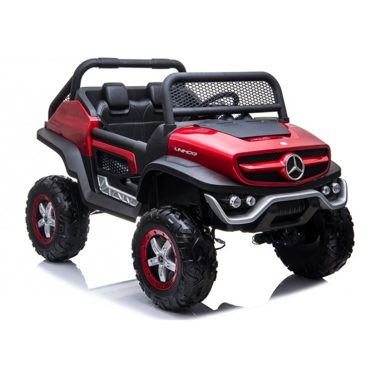 Elektrické autíčko Mercedes Unimog - nelakované - červené